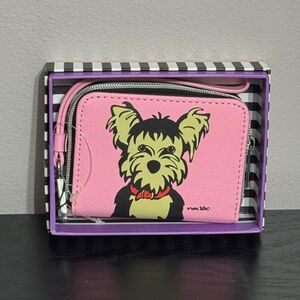 Marc Tetro Pink Dog Zip Wallet